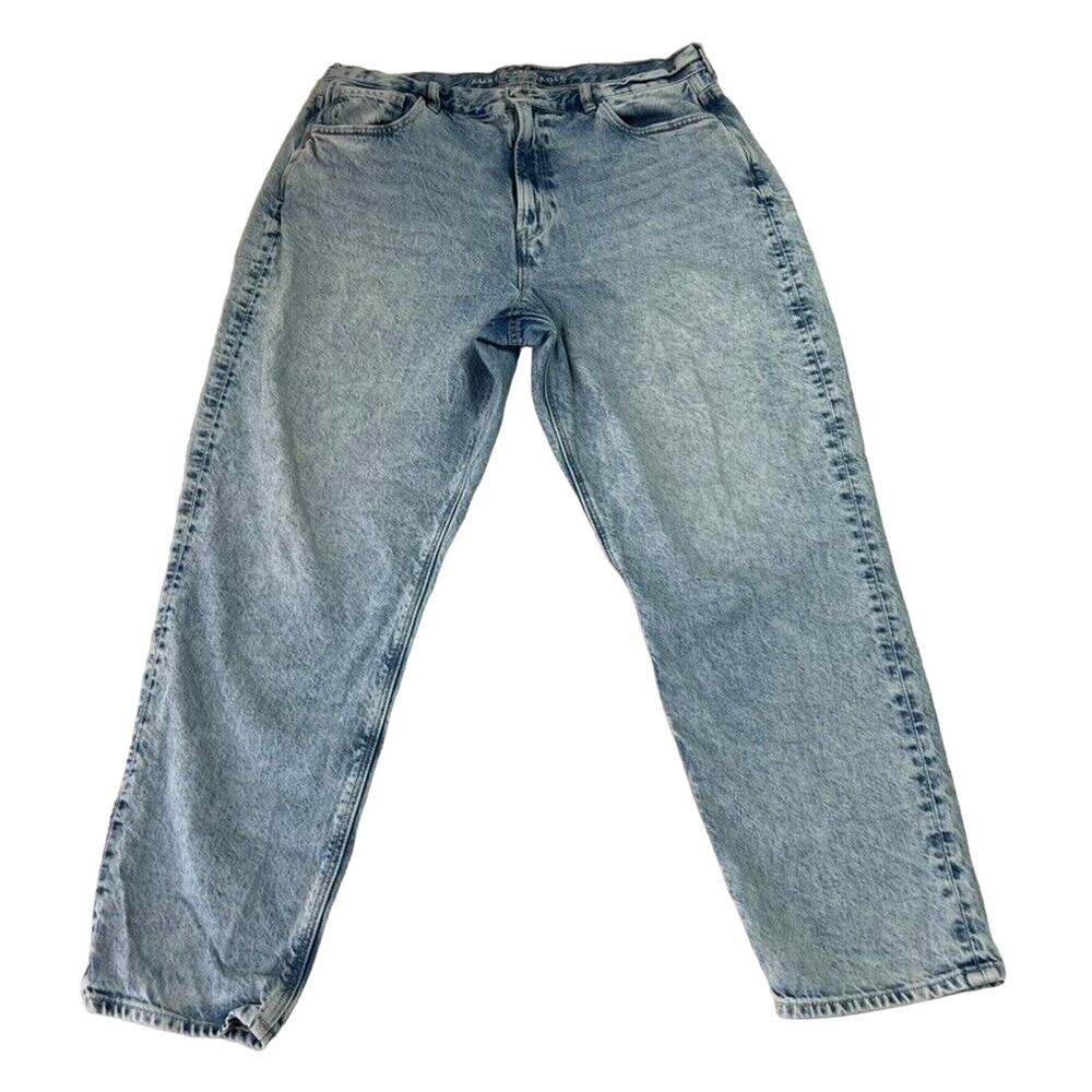 American Eagle Jeans Women's Size 14 Regular Curvy Mom Medium Wash Organic